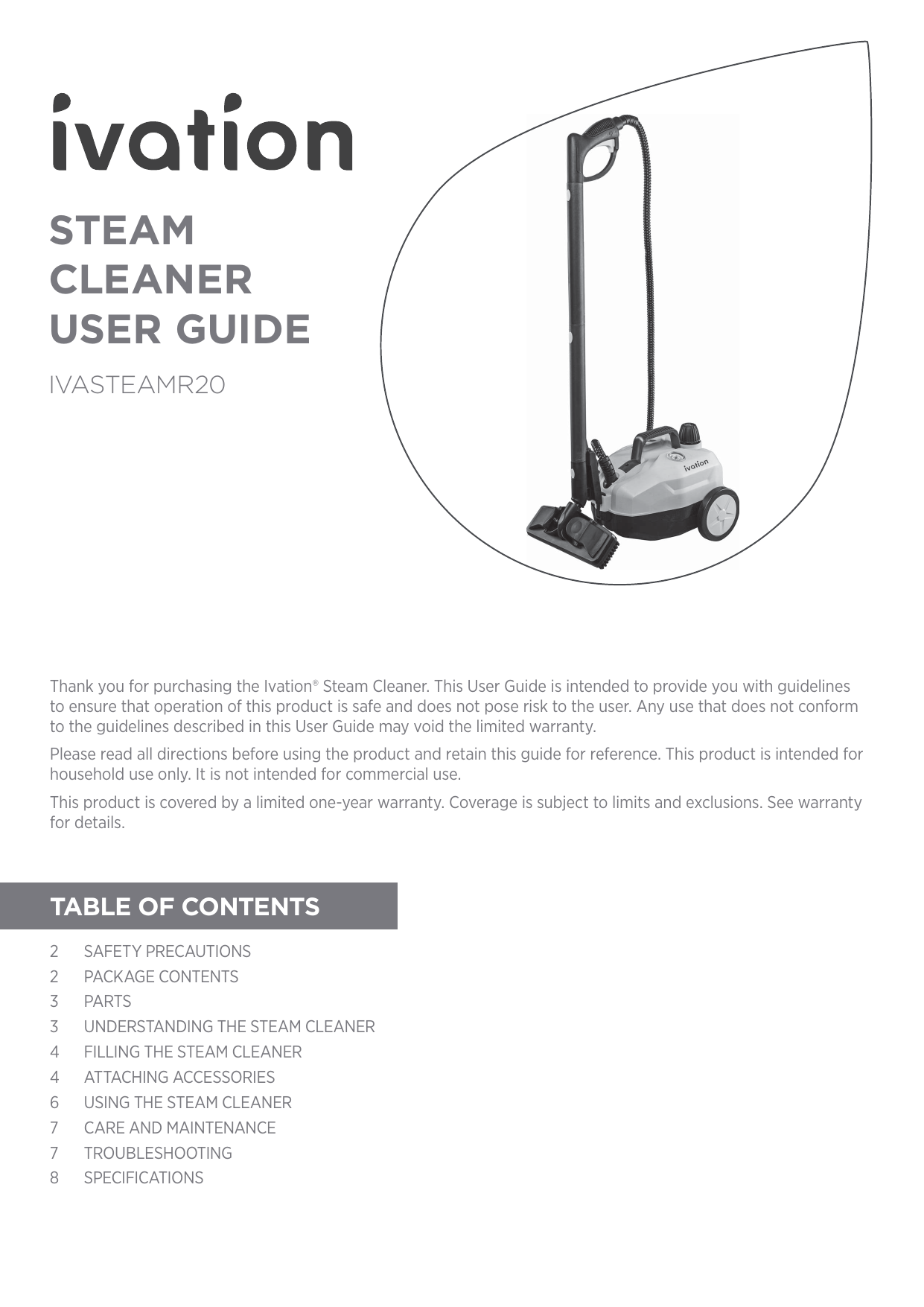 ivation steam cleaner