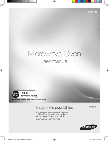 Samsung SMH1713S 1.7 cu. ft. Over the Range Microwave User manual | Manualzz