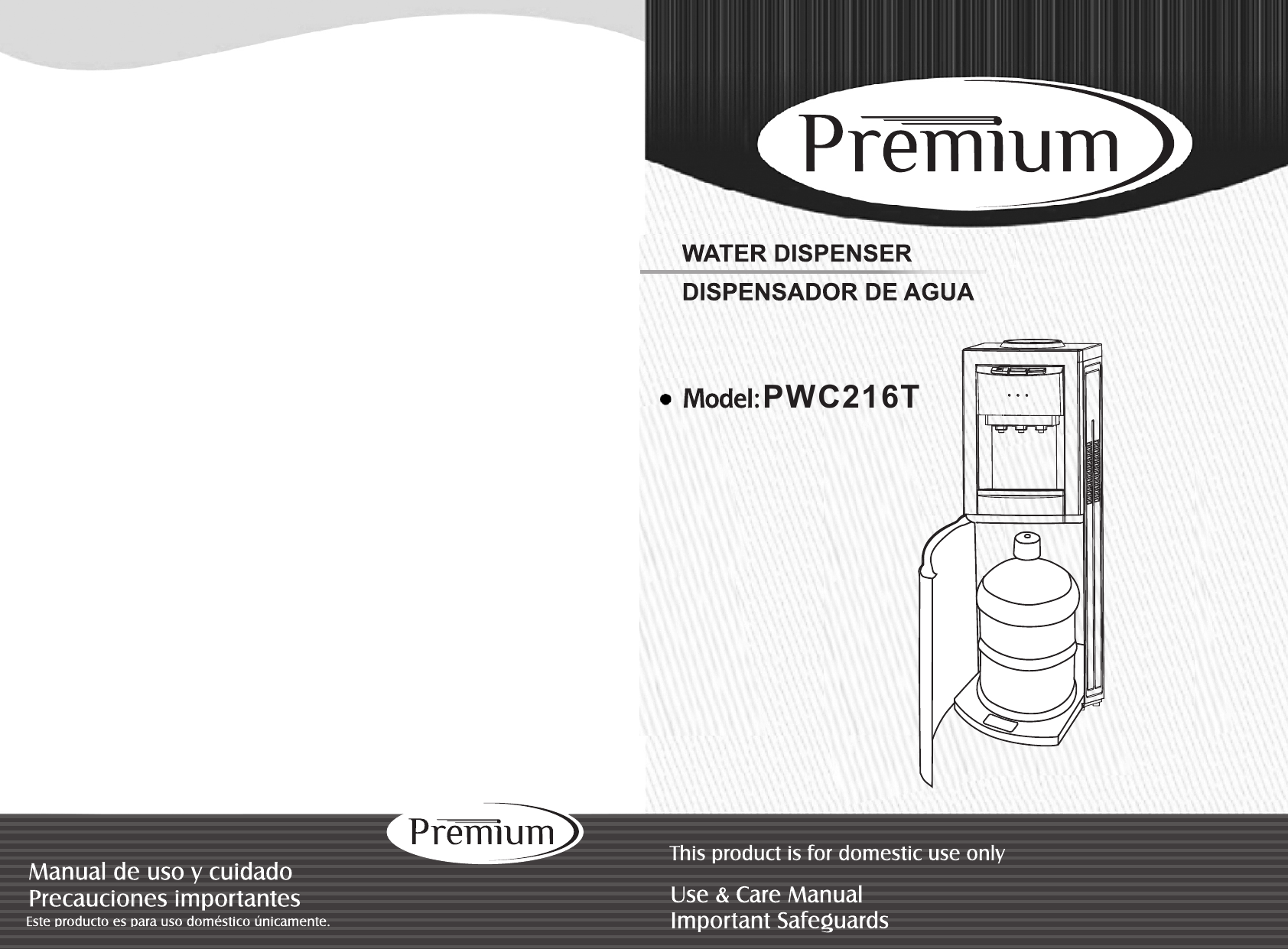 Premium PWC216T Water Dispenser Bottom Loading