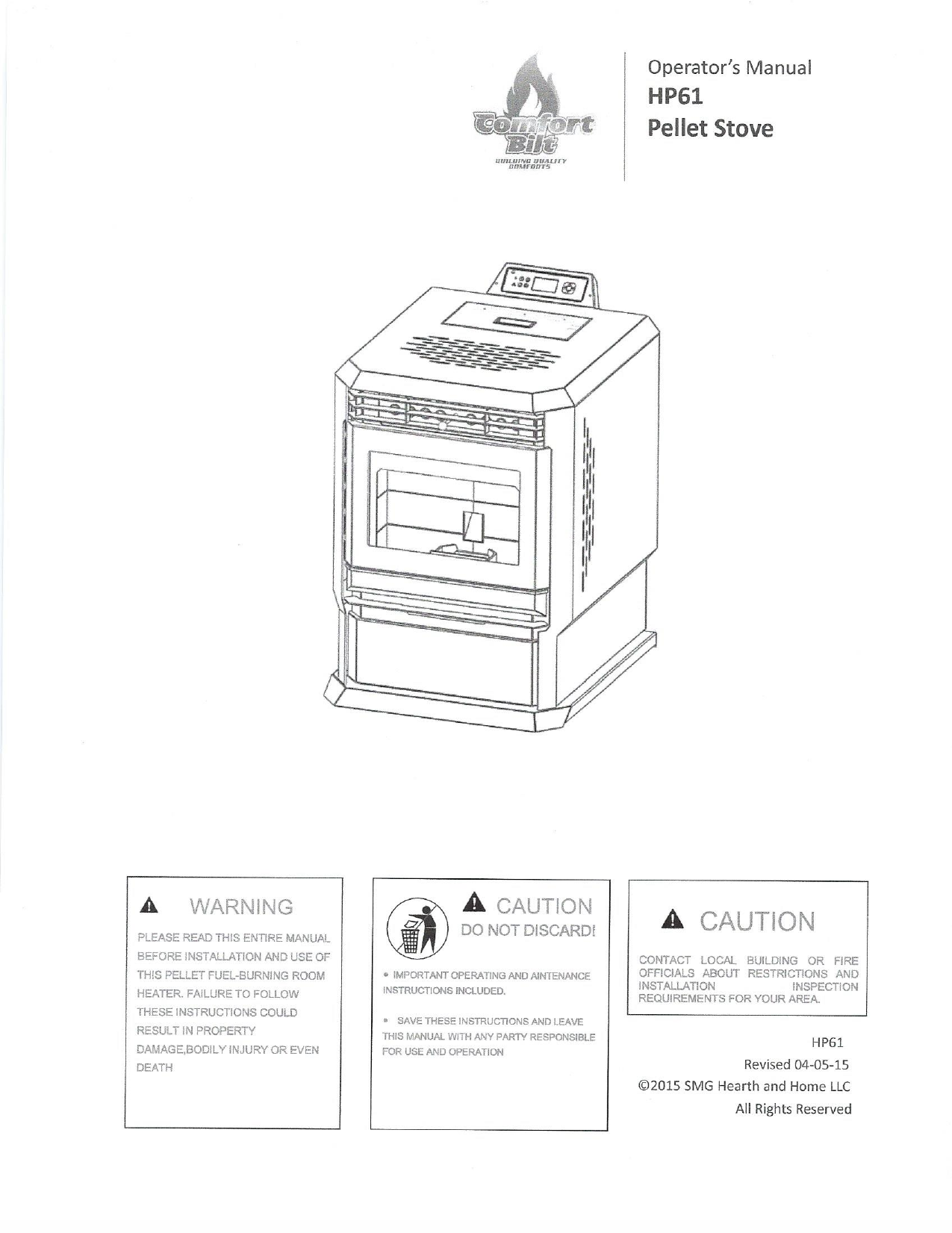 ComfortBilt HP61 User manual | Manualzz