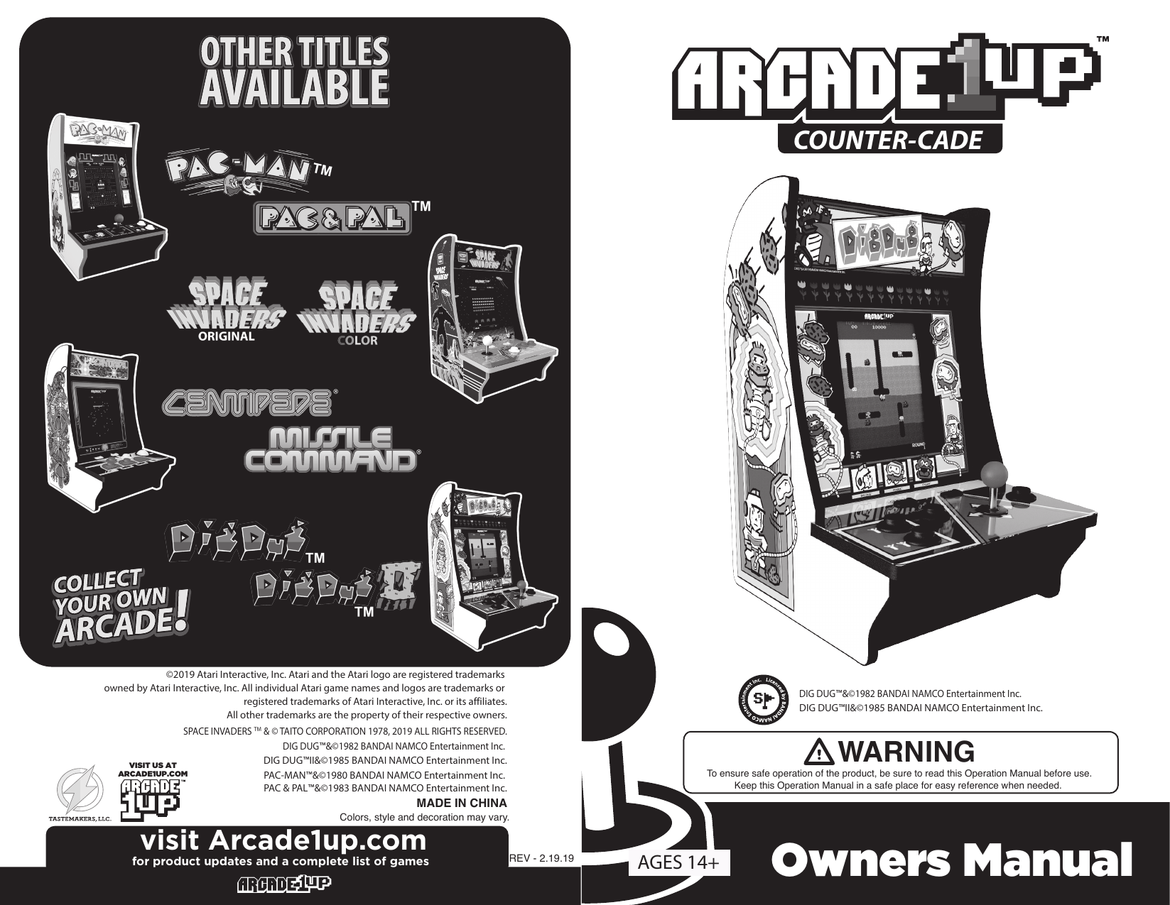 arcade1up dig dug countercade