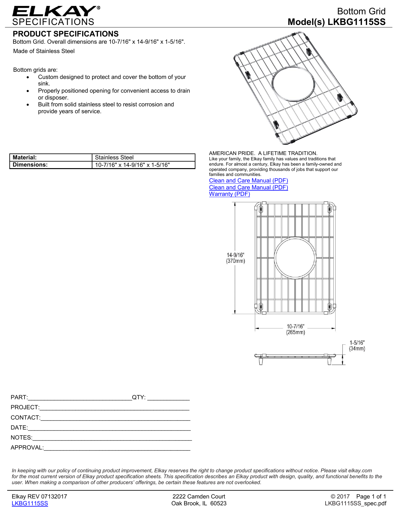 sink grids by size