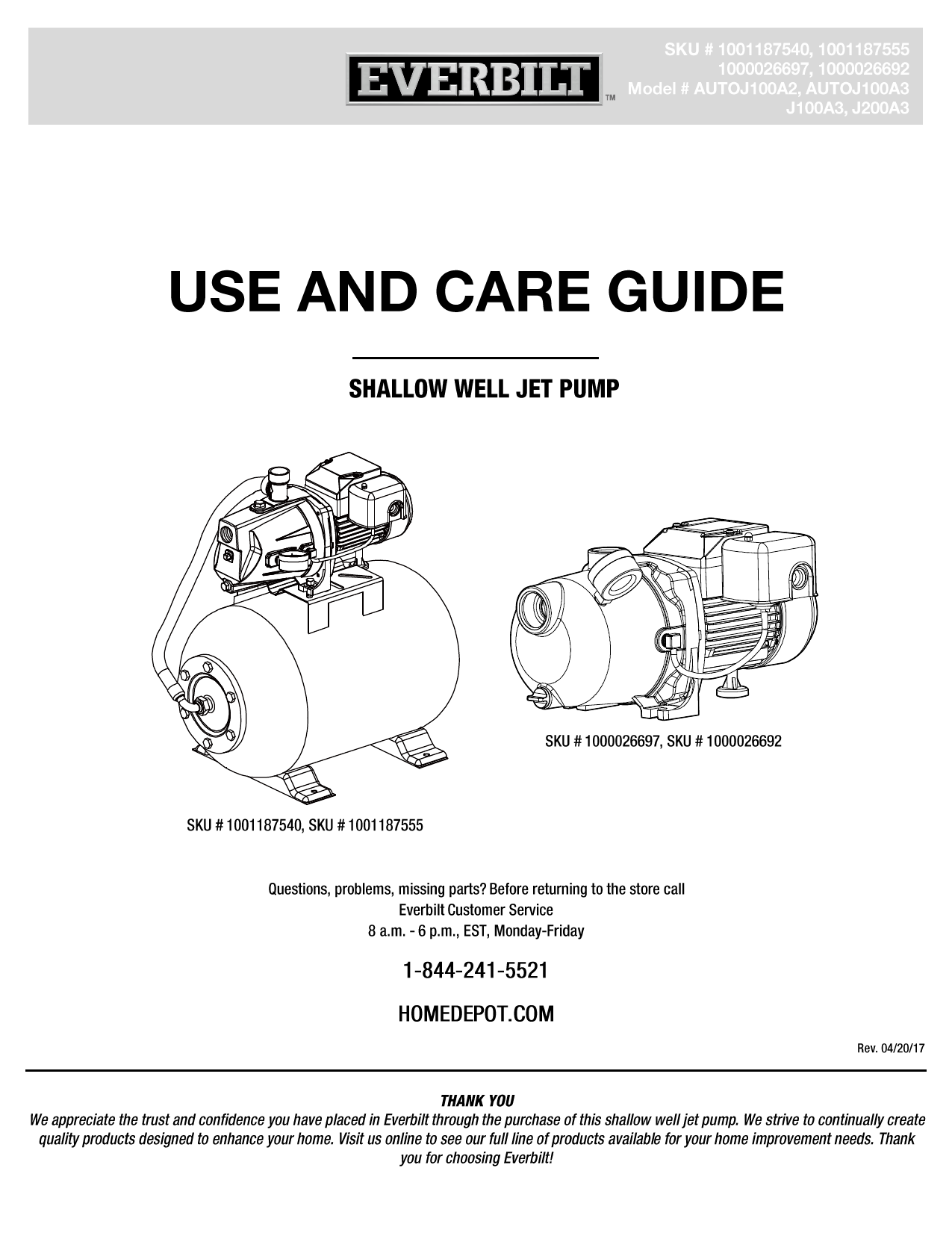 2 HP Shallow Well Jet Pump 