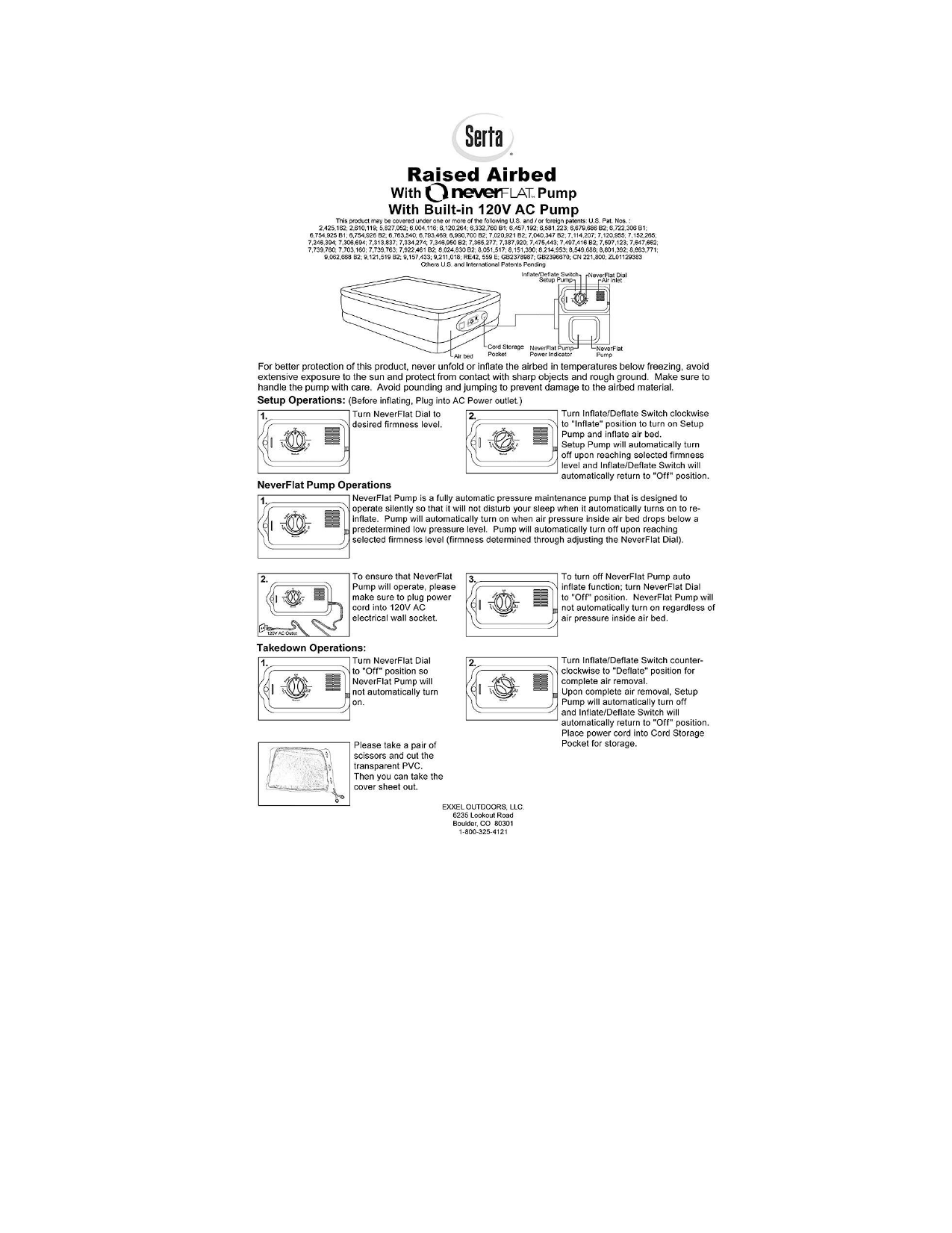 serta raised air mattress with neverflat ac pump