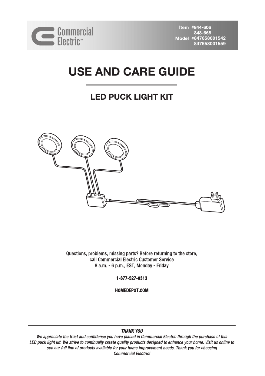 commercial electric puck light parts