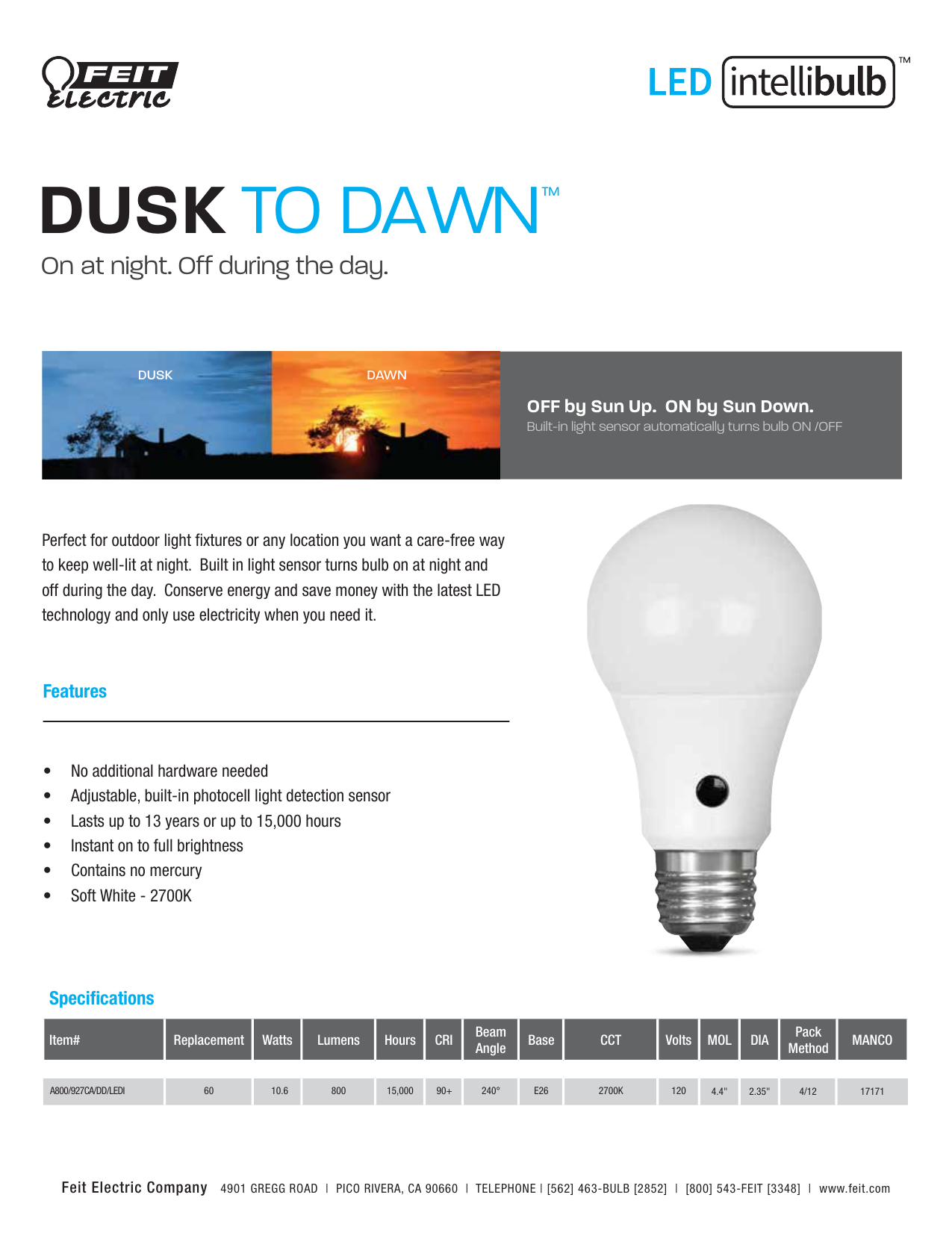 Automotive Tools & Supplies Feit Electric Motion Activated Sensor LED