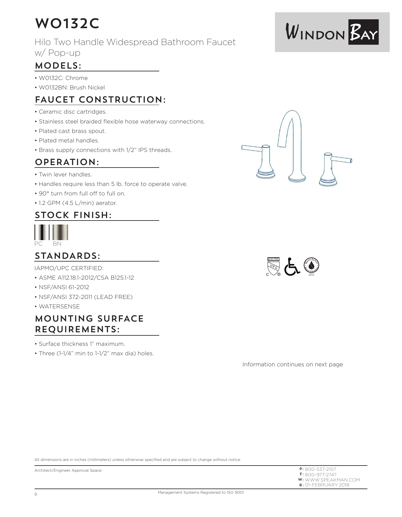 Windon Bay W0132c Specification Manualzz