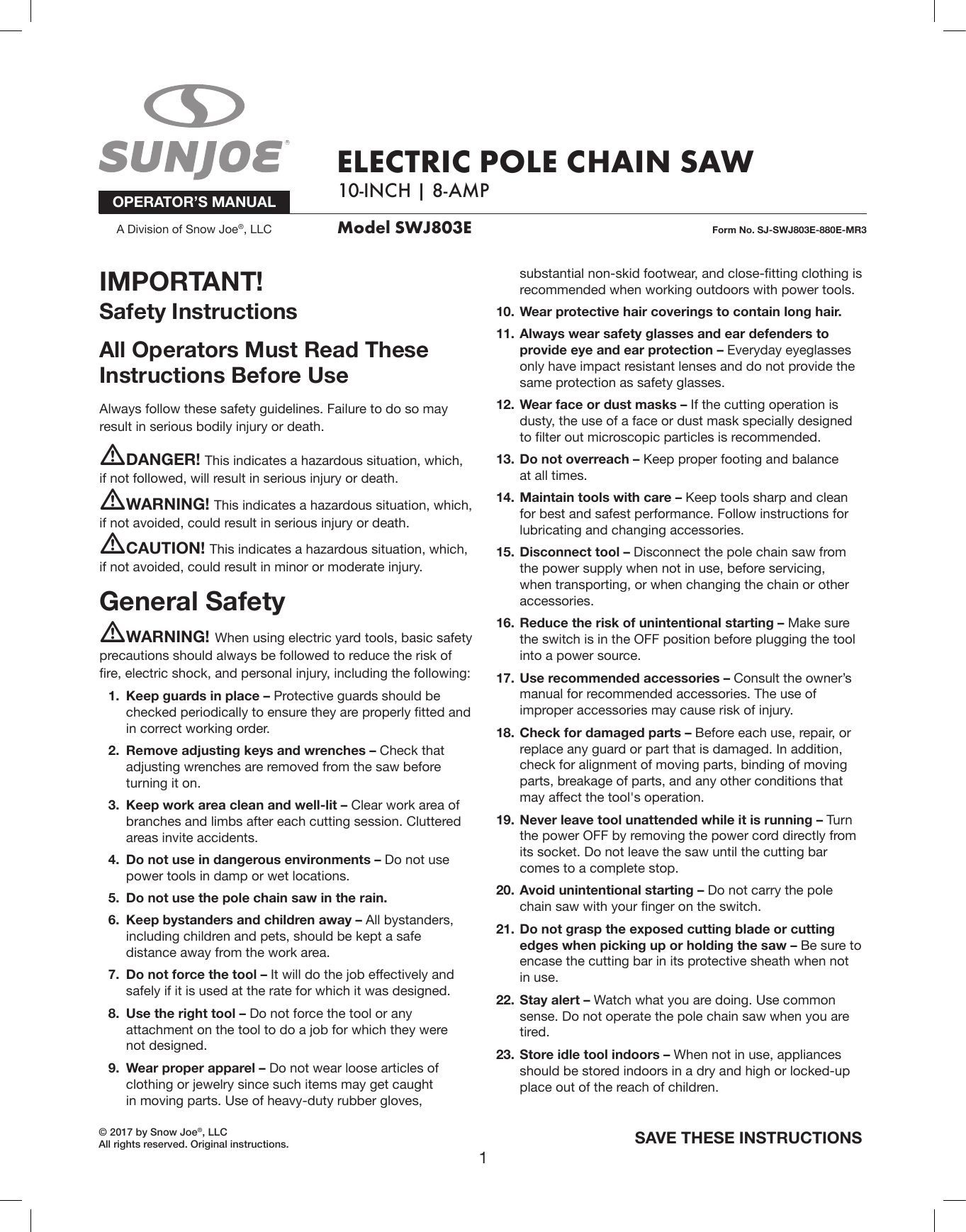 Image of Sun Joe SWJ801E-RM website