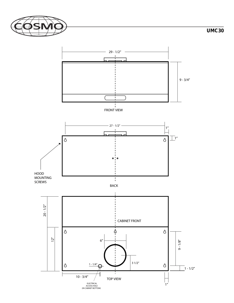 Cosmo UMC30 User guide Manualzz