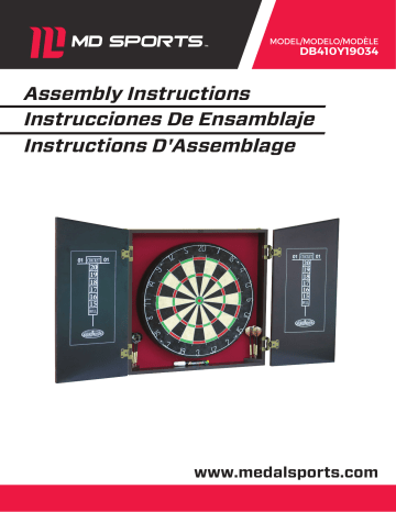 Barrington DB410Y19034 Paxton Dart Board Cabinet Set Assembly Instructions | Manualzz