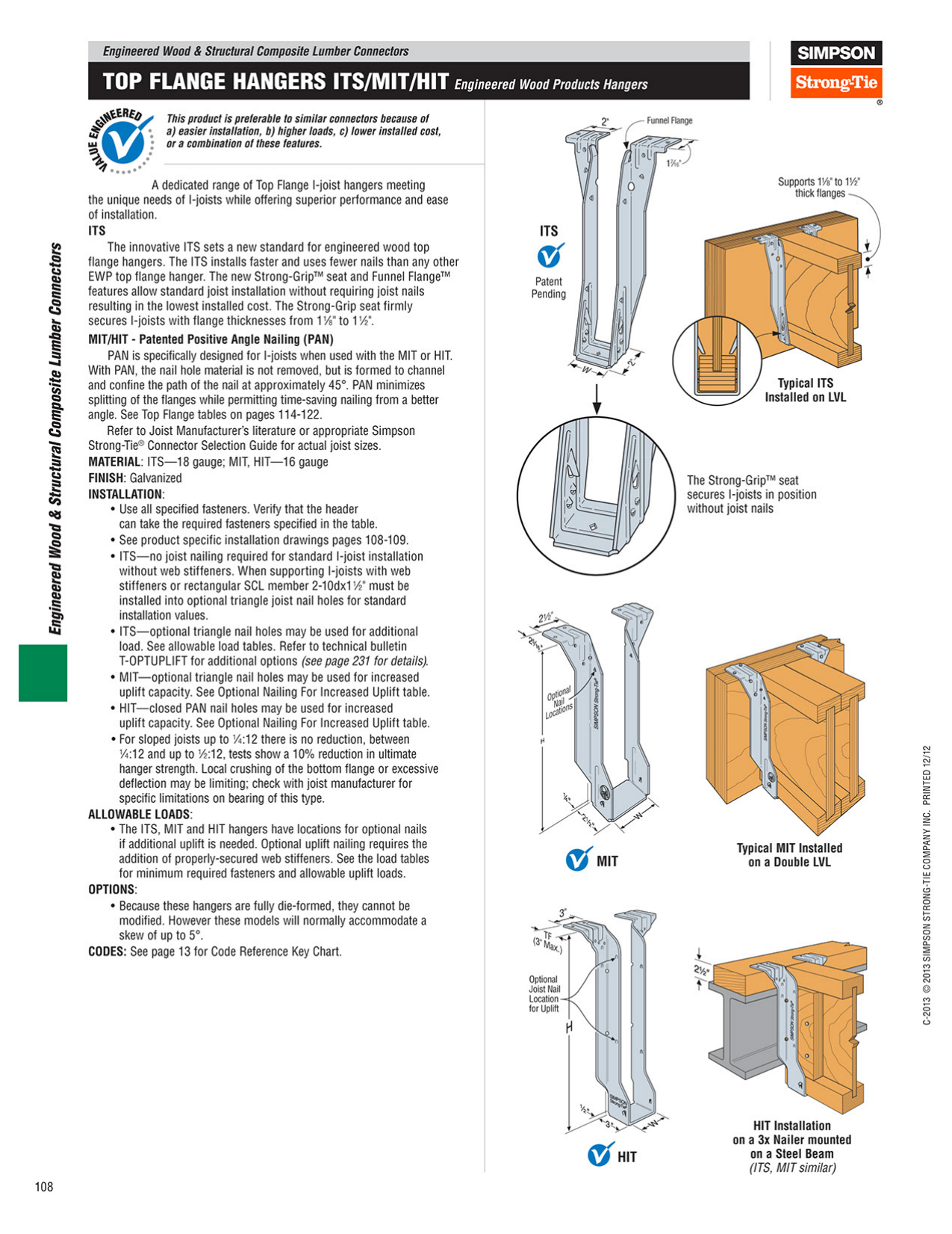 Simpson HB5.50/20 5-1/4 x 20 Top Flange I-Joist Hanger