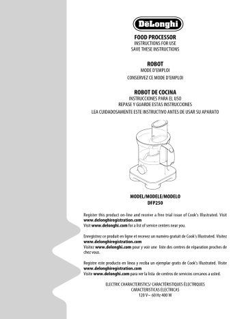 DeLonghi DFP250 Manual Manualzz