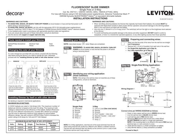 Leviton DS710-10Z Installation guide | Manualzz