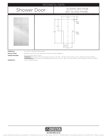 Delta Sdgt060 Rn R 29 1 32 In X 55 1 2 In X 1 4