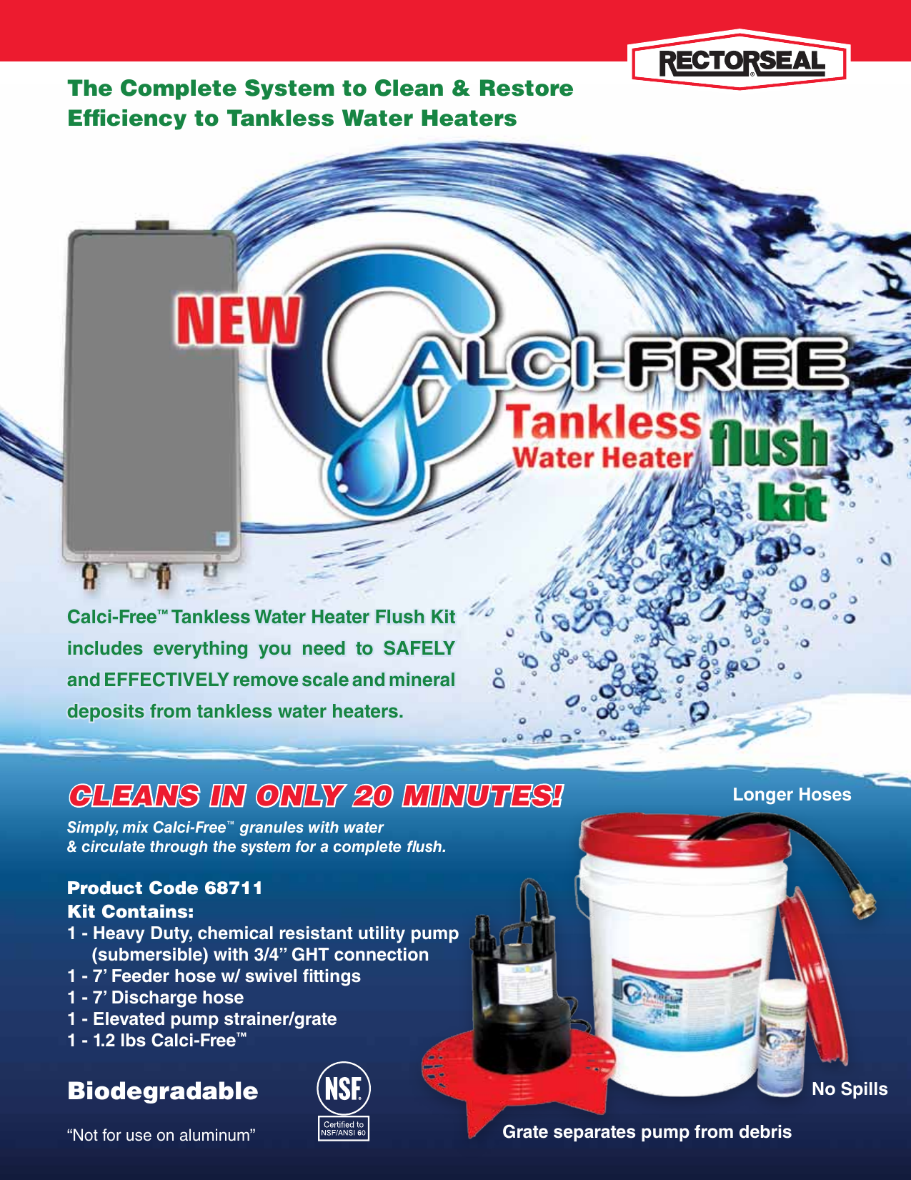 Calci-Free Tankless Water Heater Flush
