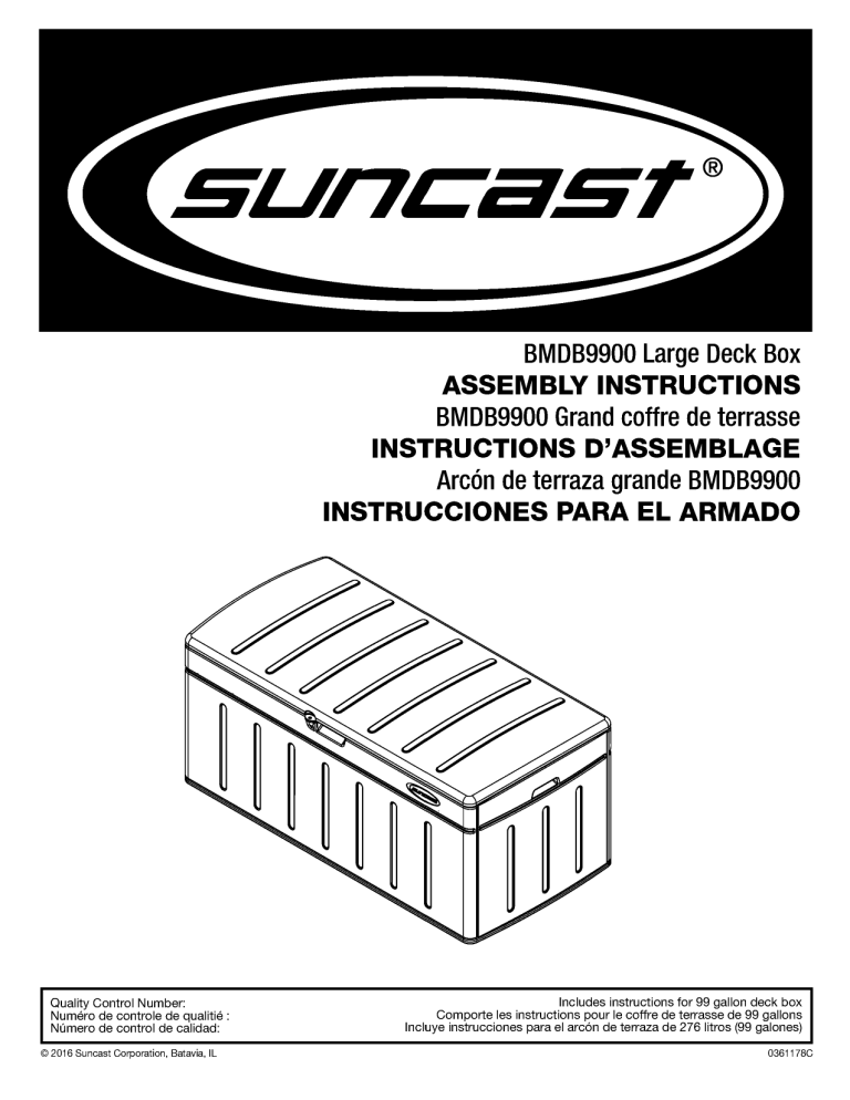 Suncast Bmdb9900 User Manual Manualzz