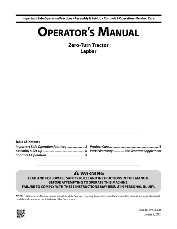 Cub cadet rzt l 46 online manual