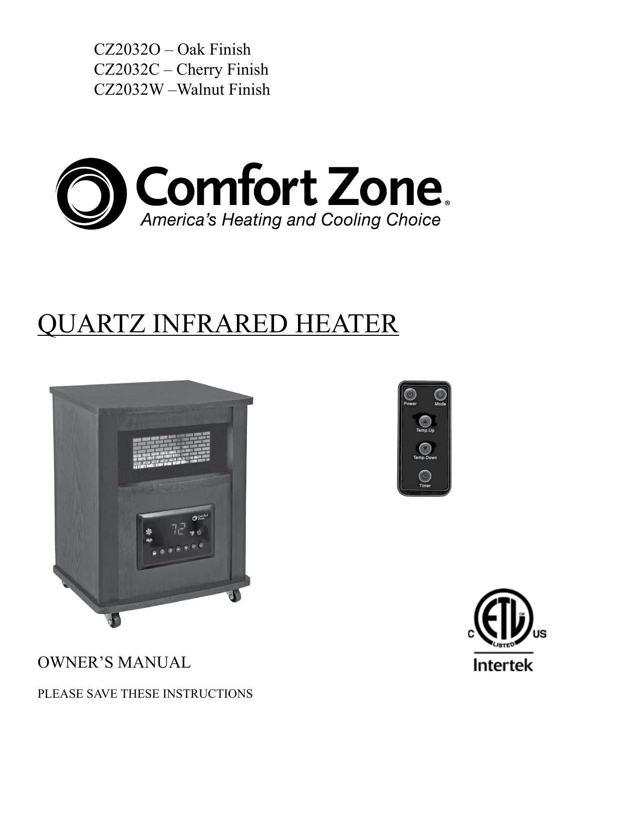 comfort zone heater cz499r