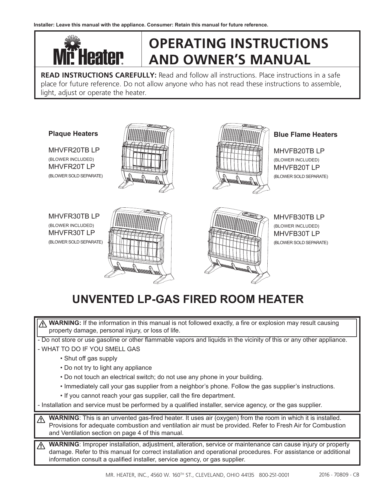 Mr. Heater MHVFRD30LPT User manual | Manualzz