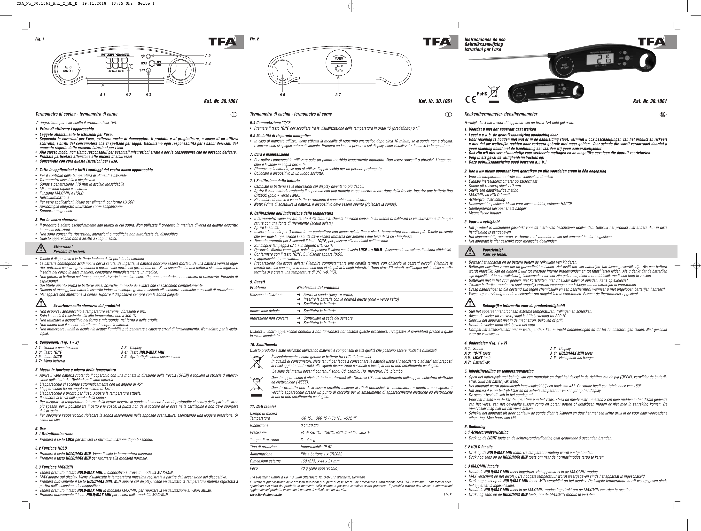 Tfa Digital Kitchen Thermometer User Manual Manualzz