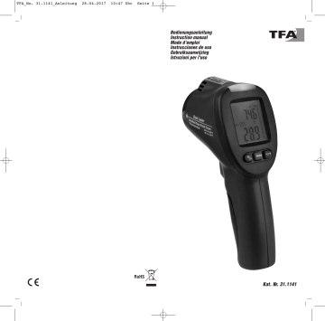 TFA Infrared Thermometer with Dew Point MOLD DETECTOR, 31.1141 Instruction manual | Manualzz