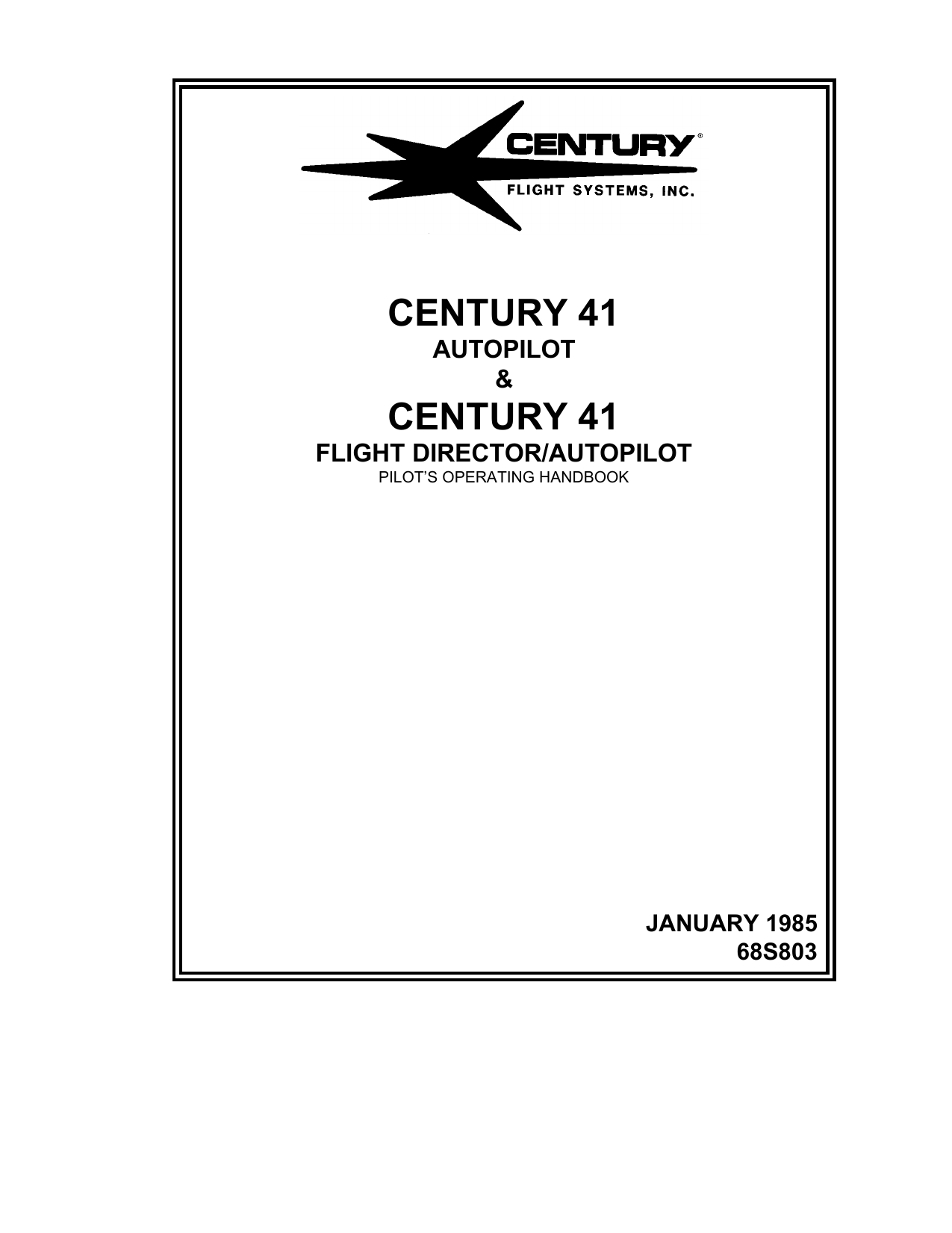 century iv autopilot installation manual