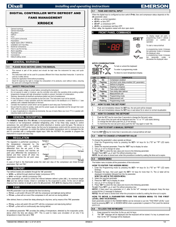 Dixell XR06CX Owner Manual | Manualzz