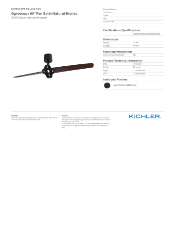 Kichler Lighting 35165 Gyroscope 60 