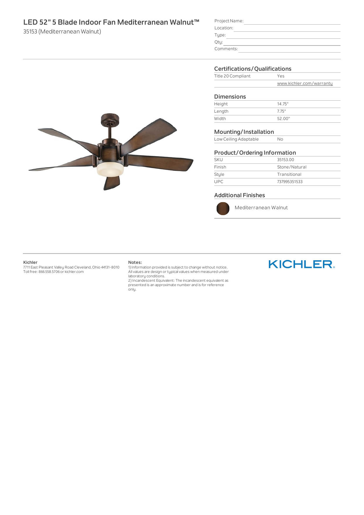 kichler 35153