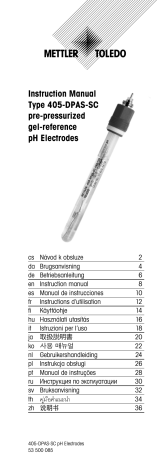 Mettler Toledo Ph Electrode 405 Dpas Sc Operating Instructions Manualzz