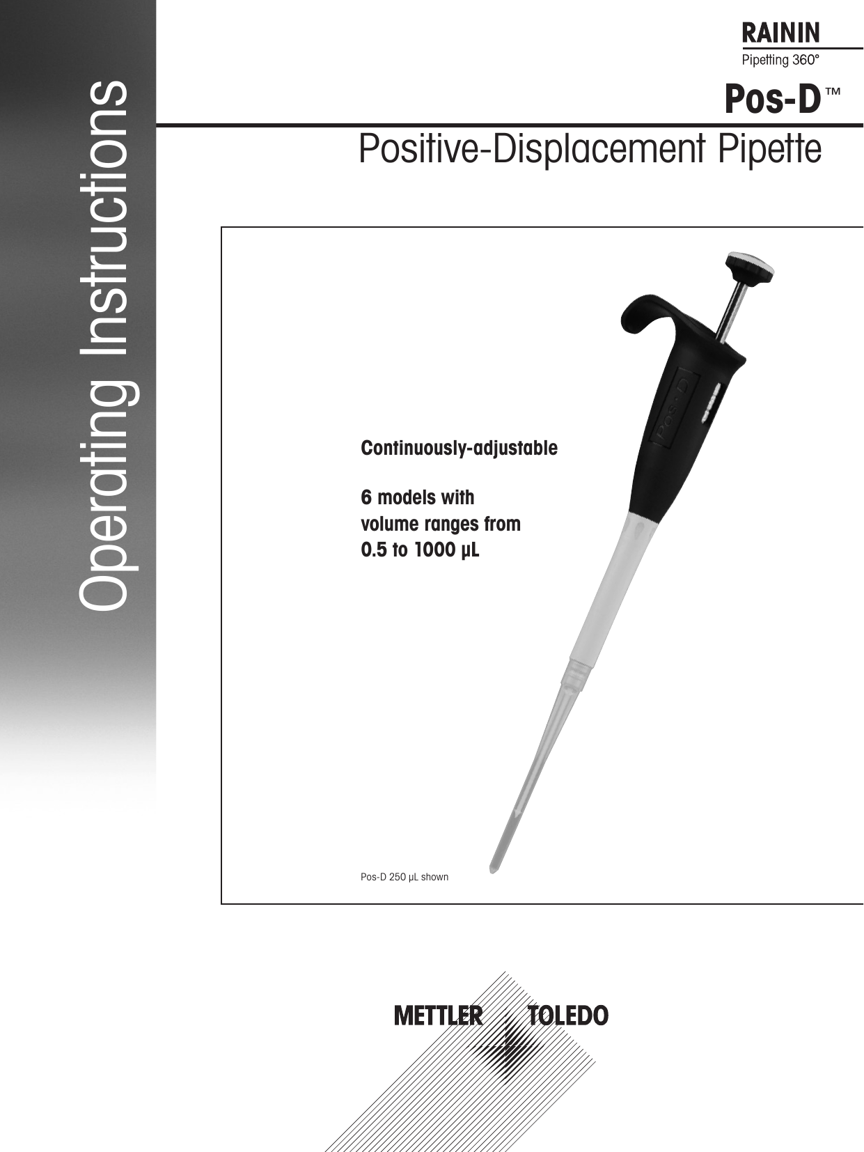 Mettler Toledo Pos-D Positive Displacement Pipettes