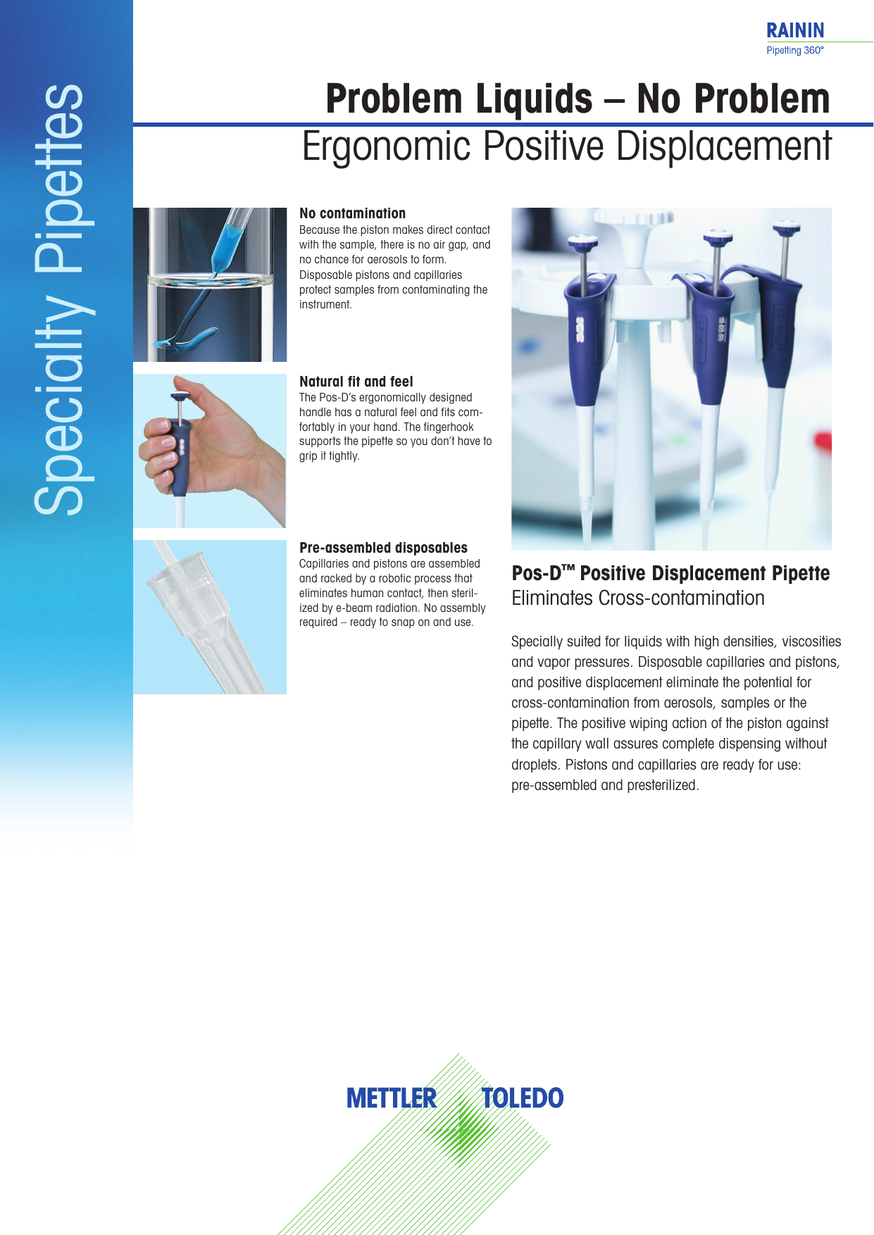 Mettler Toledo Pos-D Positive Displacement Pipettes