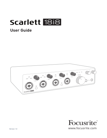 Focusrite Scarlett 18i8 3rd Gen User Guide | Manualzz