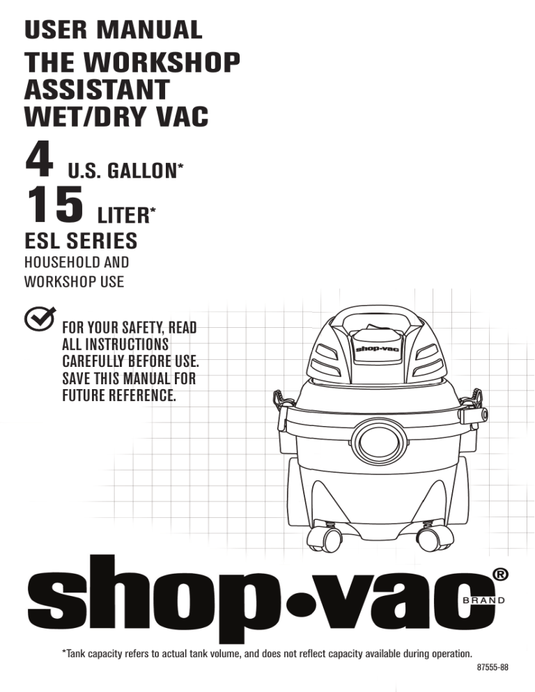 ShopVac ESLSQ550 User manual Manualzz