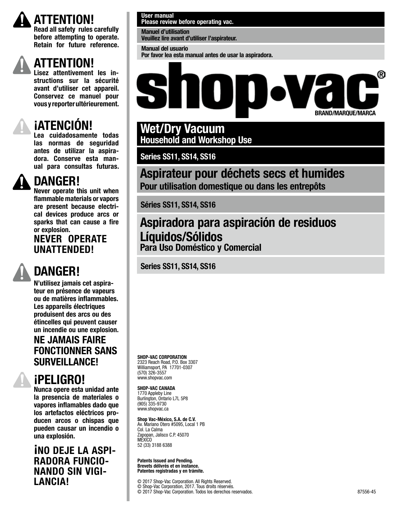 Shop Vac 86m Ss16 Series 86s Ss14 Sq550 86l Ss16 Sq650 Ss11 Series Ss14 Series User Manual Manualzz Shop Vac 86m Ss16 Series 86s Ss14 Sq550 86l Ss16 Sq650 Ss11 Series Ss14 Series User Manual Manualzz