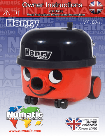 Numatic Henry Xtra HVX160 Owner Instructions | Manualzz