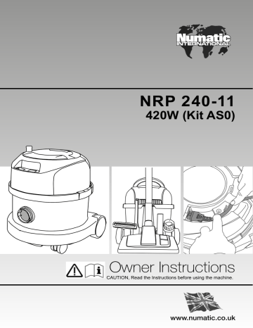 Numatic NRP240 Owner Instructions | Manualzz