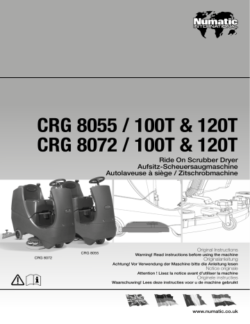 Numatic CRG8055, CRG8072 Manuel Utilisateur | Manualzz