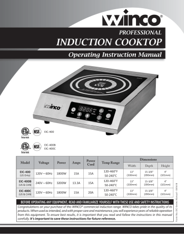 winco induction cooktop