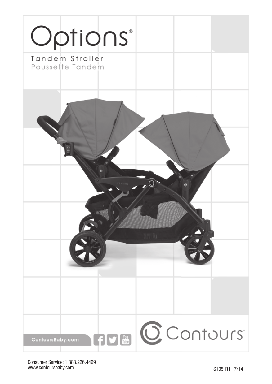 Contours ZT017 Options Tandem Stroller Product Instruction Manualzz