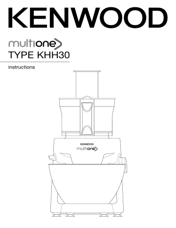 Kenwood KHH301WH MultiOne Owner Manual | Manualzz