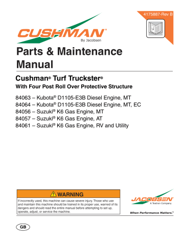CushmanOperators and Instruction Manual and Parts List for 50 Series M 