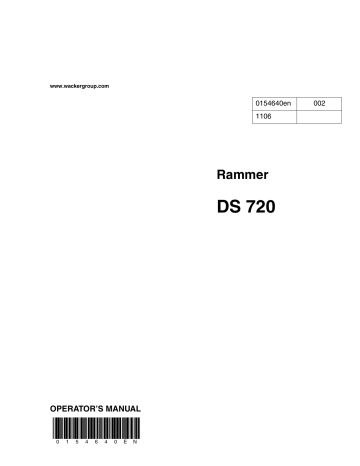 Application. Wacker Neuson DS720 | Manualzz