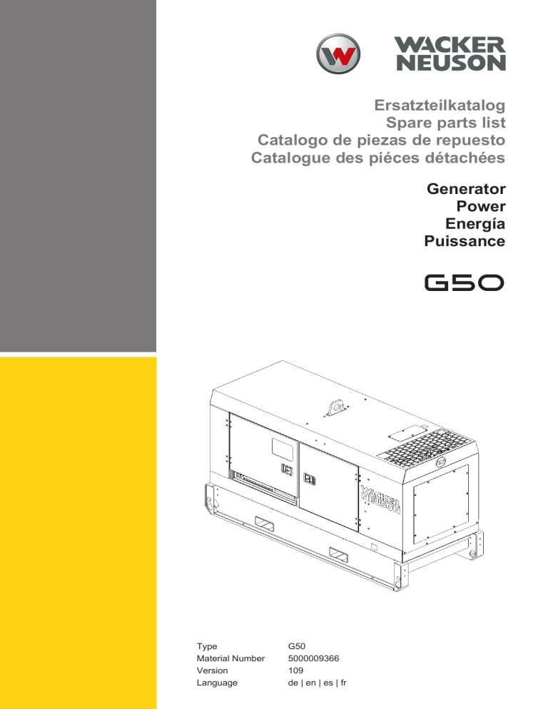 Wacker Neuson G50 User manual | Manualzz