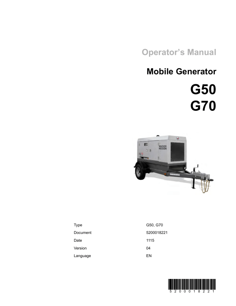 Wacker Neuson G50 G70 User Manual Manualzz