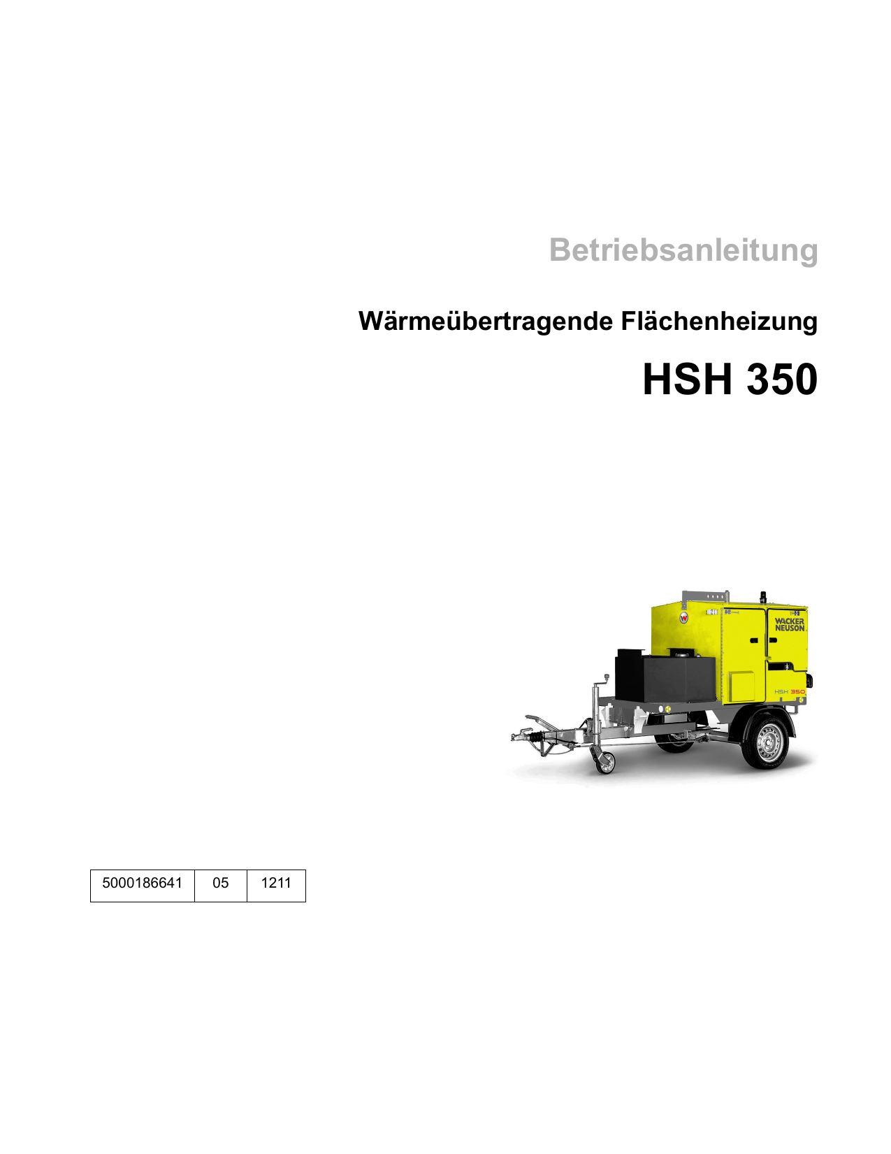 Wacker Neuson HSH350 User manual | Manualzz