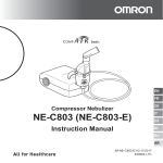 Omron Healthcare NE-C803-E C803 Nebuliser Instruction manual