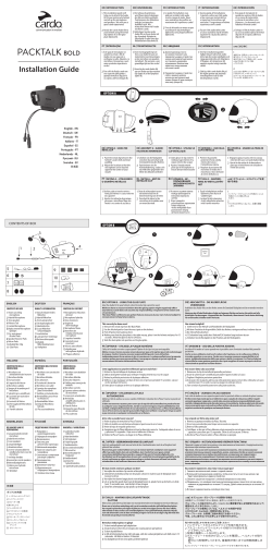 Cardo Systems PACKTALK BOLD - Handleiding, Installatie gids | manualzz.com