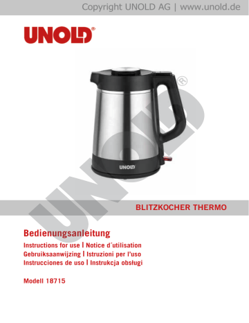 Unold 18715 BLITZKOCHER Thermo Instructions for use | Manualzz