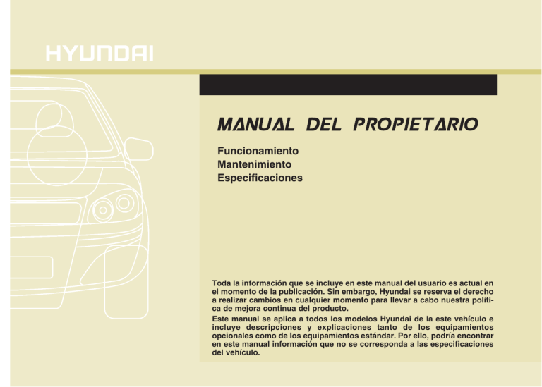 Hyundai Eon 2016, Eon 2015 Owner's manual | Manualzz